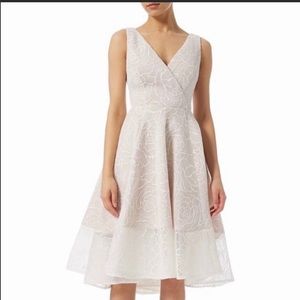 Adrianna papell white rose dress NWT